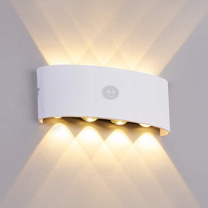 Outdoor Wall Lamp Modern with Motion Sensor and Up Down LED Light