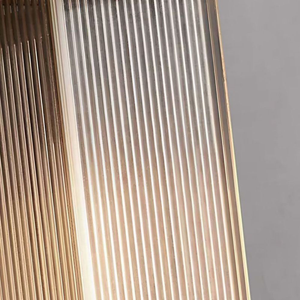 Outdoor Wall Lamp Modern with Ribbed Acrylic Panel for Patio and Facade