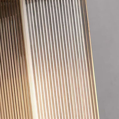 Outdoor Wall Lamp Modern with Ribbed Acrylic Panel for Patio and Facade
