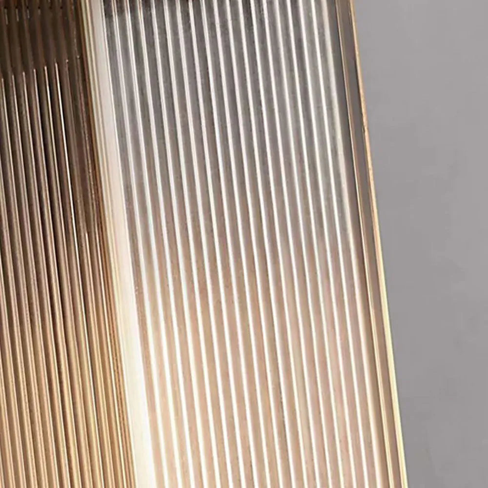 Outdoor Wall Lamp Modern with Ribbed Acrylic Shade for Patio and Entrance