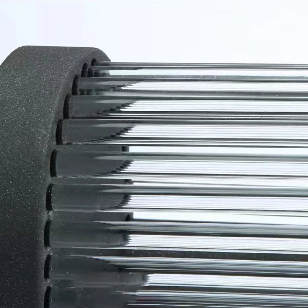 Outdoor Wall Lamp Modern with Ribbed Glass Tube Shade and IP65 Rating