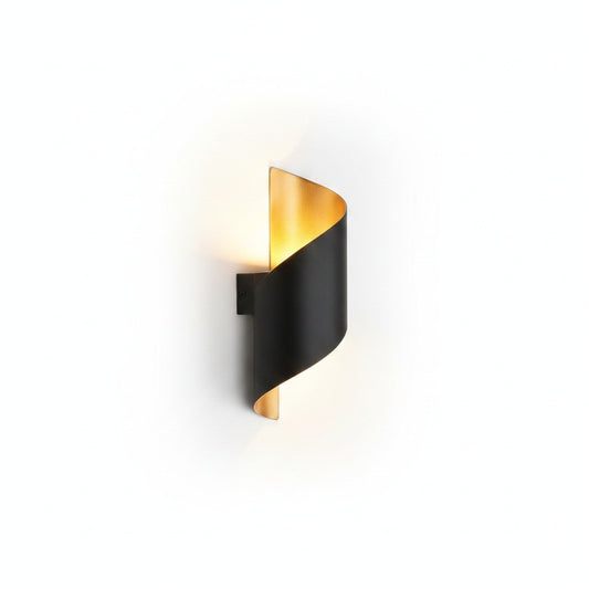 Outdoor Wall Lamp Modern with Spiral Design and Integrated LED