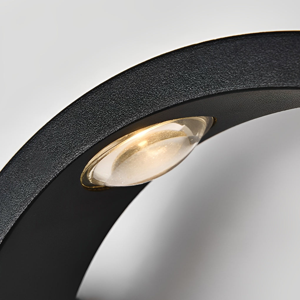Outdoor Wall Lamp Modern with Wave Design and Bidirectional LED Lighting