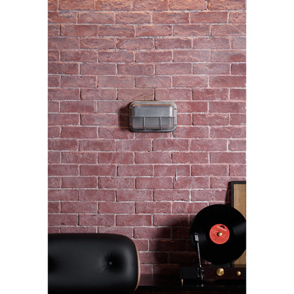 Outdoor Wall Lamp Nautical Industrial Bulkhead with Opaque Glass Diffuser