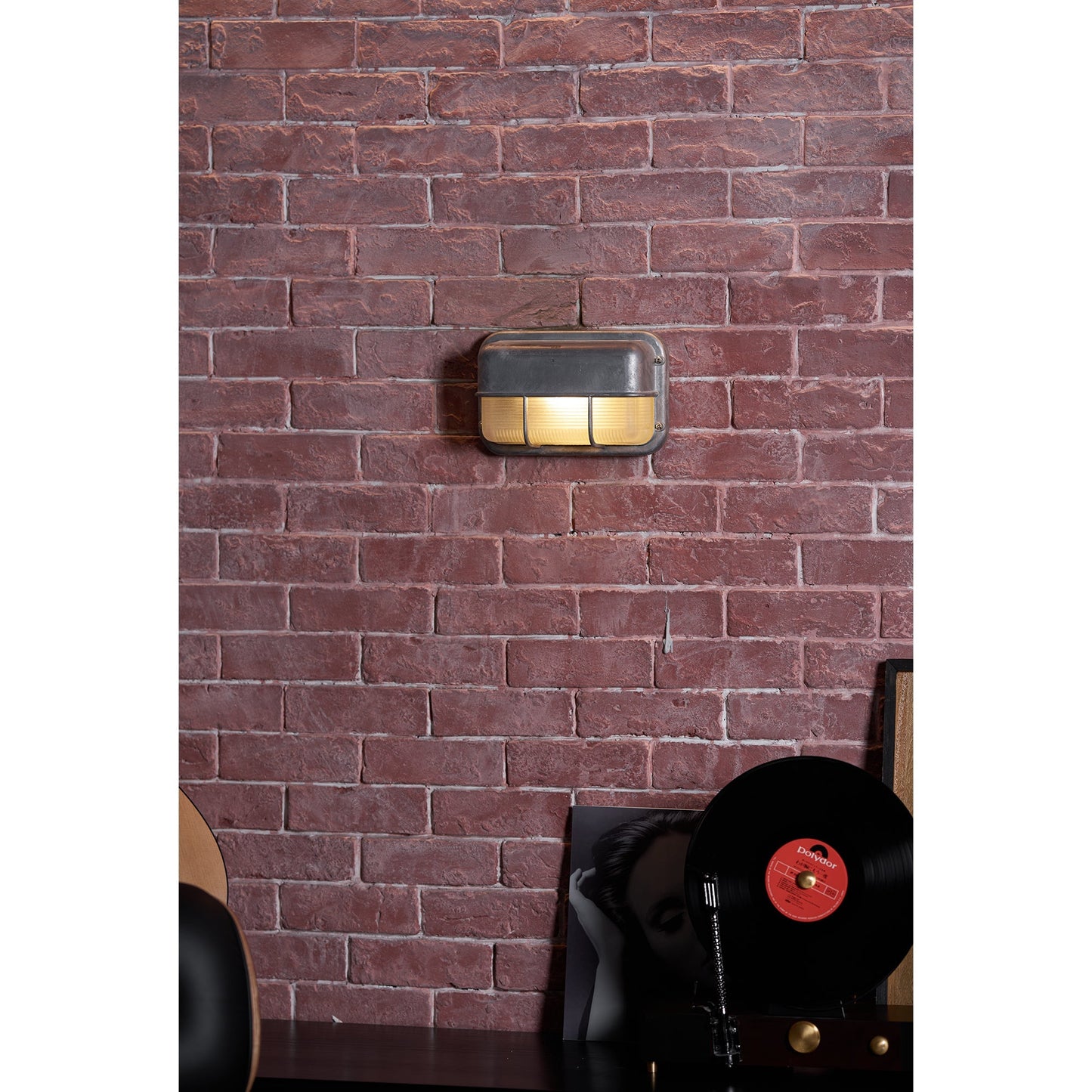 Outdoor Wall Lamp Nautical Industrial Bulkhead with Opaque Glass Diffuser