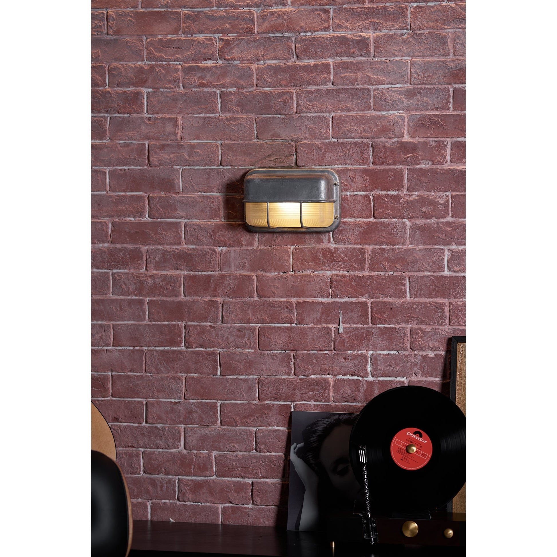 Outdoor Wall Lamp Nautical Industrial Bulkhead with Opaque Glass Diffuser