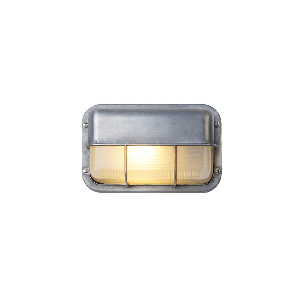 Outdoor Wall Lamp Nautical Industrial Bulkhead with Opaque Glass Diffuser