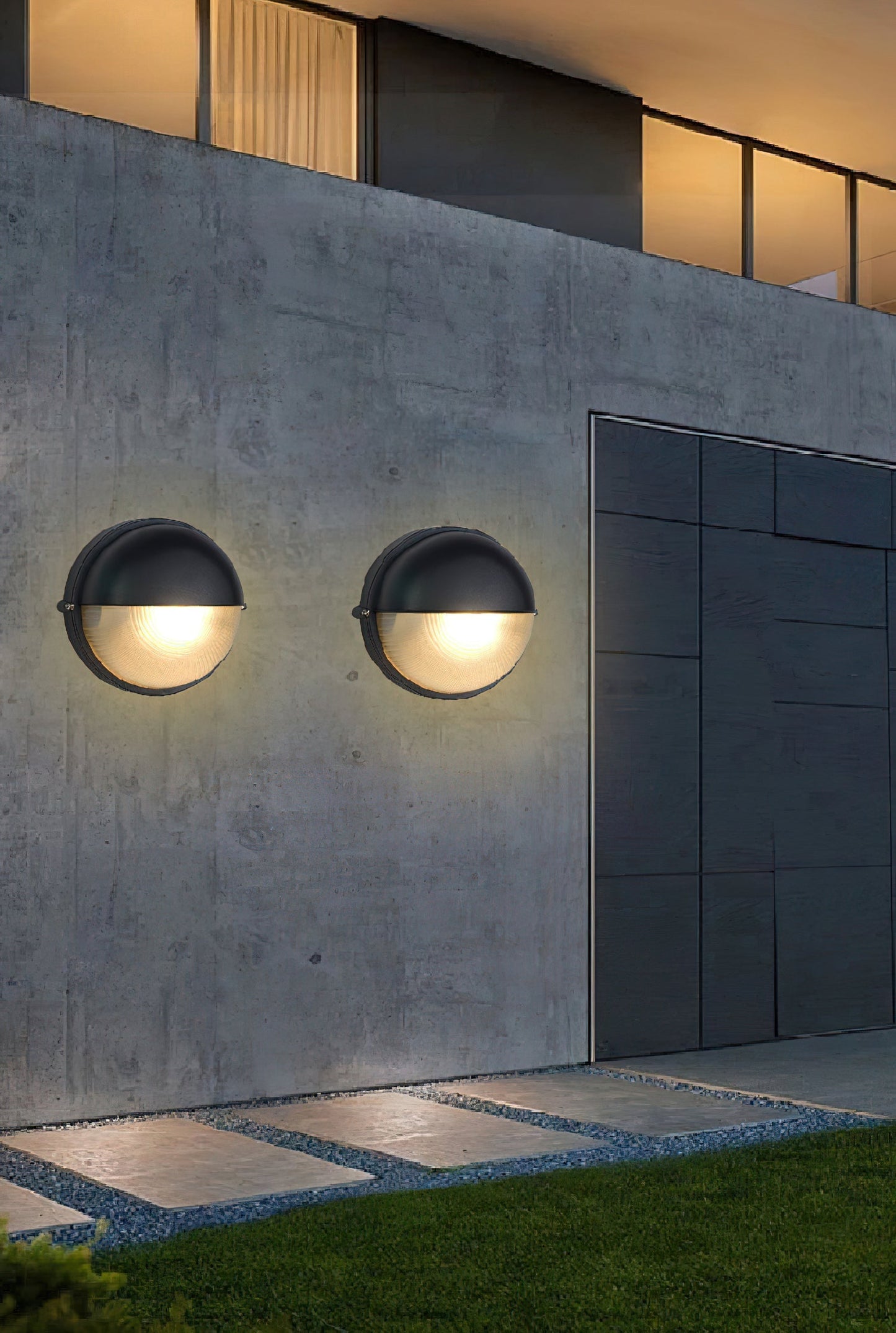 Outdoor Wall Lamp Nautical Industrial Bulkhead with Opaque Glass Diffuser