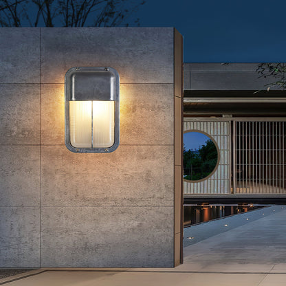 Outdoor Wall Lamp Nautical Industrial Bulkhead with Opaque Glass Diffuser