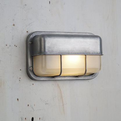 Outdoor Wall Lamp Nautical Industrial Bulkhead with Opaque Glass Diffuser