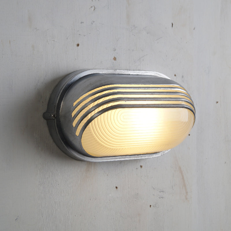 Outdoor Wall Lamp Nautical Industrial Bulkhead with Opaque Glass Diffuser