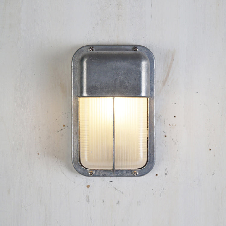 Outdoor Wall Lamp Nautical Industrial Bulkhead with Opaque Glass Diffuser