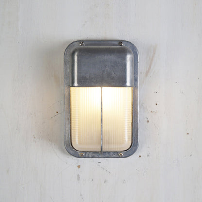 Outdoor Wall Lamp Nautical Industrial Bulkhead with Opaque Glass Diffuser