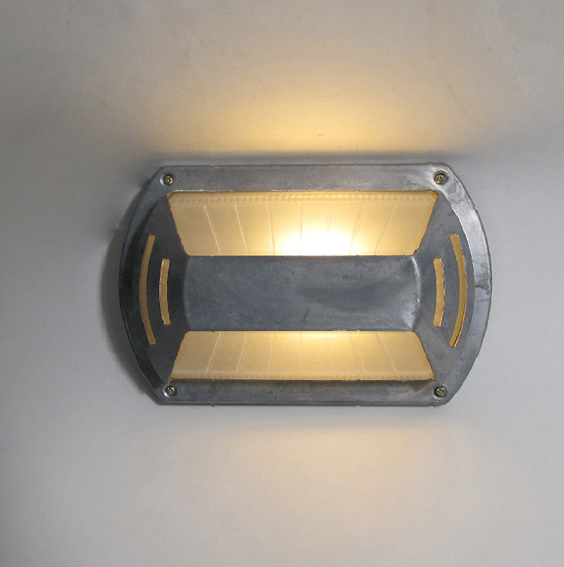 Outdoor Wall Lamp Nautical Industrial Bulkhead with Opaque Glass Diffuser