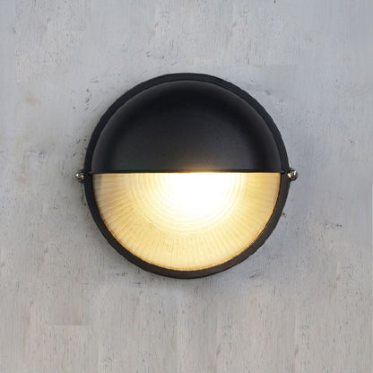 Outdoor Wall Lamp Nautical Industrial Bulkhead with Opaque Glass Diffuser