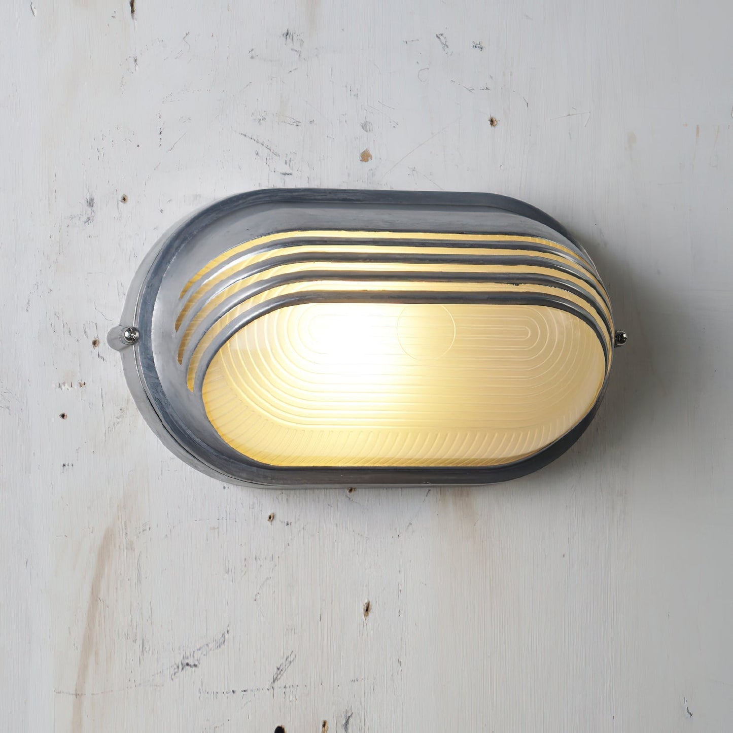 Outdoor Wall Lamp Nautical Industrial Bulkhead with Opaque Glass Diffuser