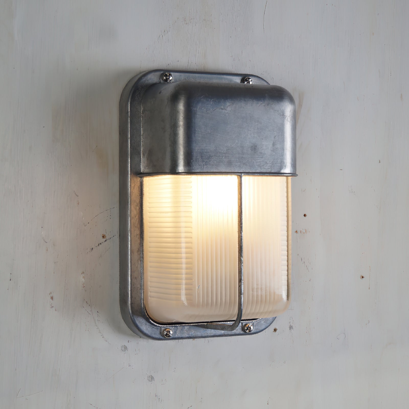Outdoor Wall Lamp Nautical Industrial Bulkhead with Opaque Glass Diffuser