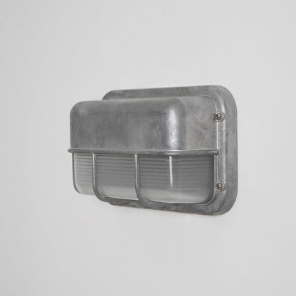 Outdoor Wall Lamp Nautical Industrial Bulkhead with Opaque Glass Diffuser