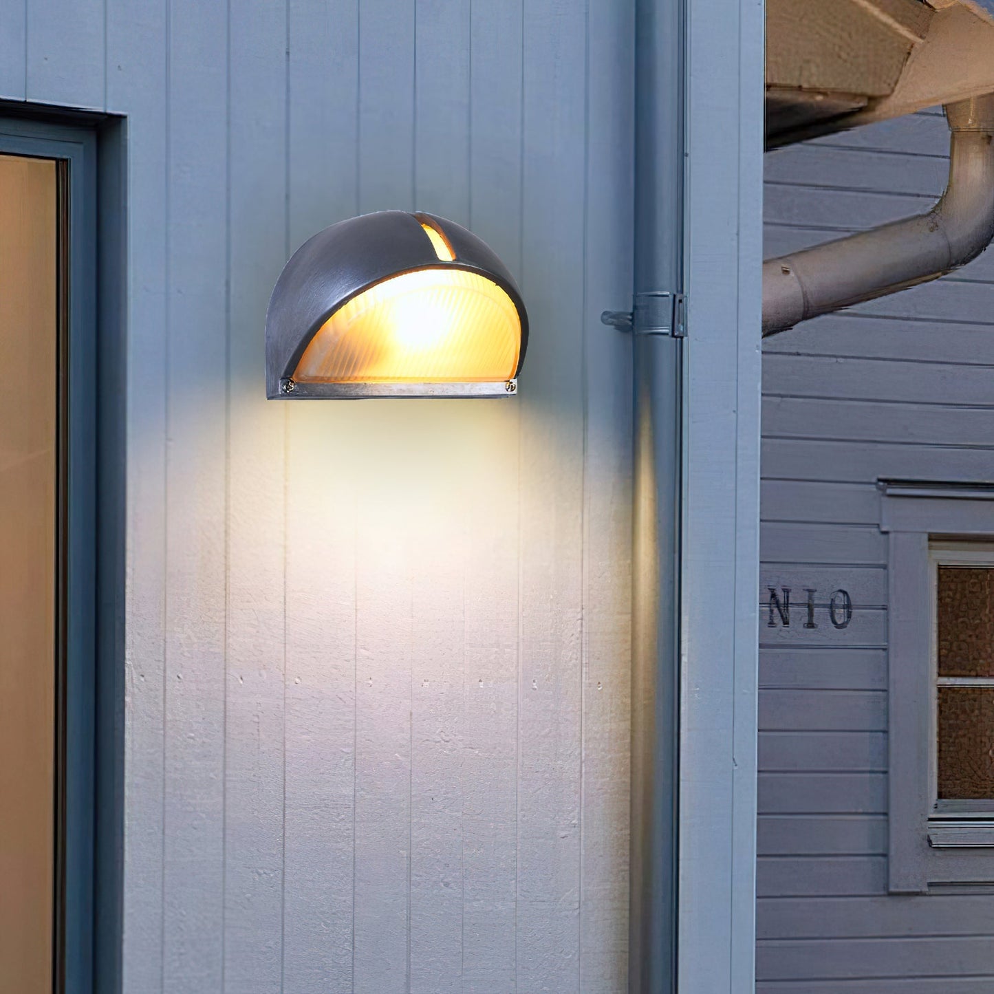 Outdoor Wall Lamp Nautical Industrial Bulkhead with Opaque Glass Diffuser