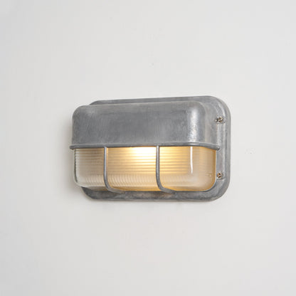 Outdoor Wall Lamp Nautical Industrial Bulkhead with Opaque Glass Diffuser