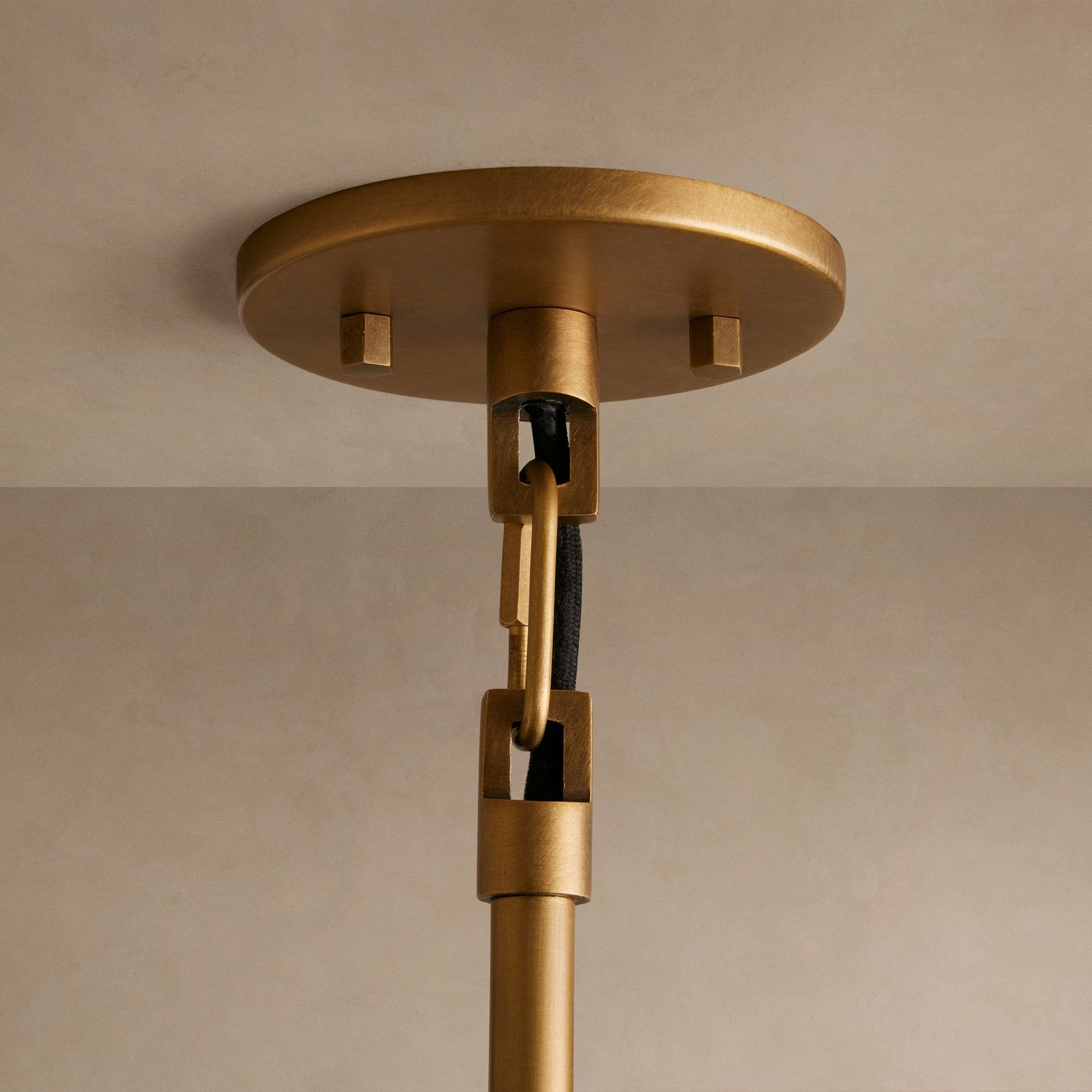Pendant Lamp Art Deco with Disc Shade and Opal Glass Dome