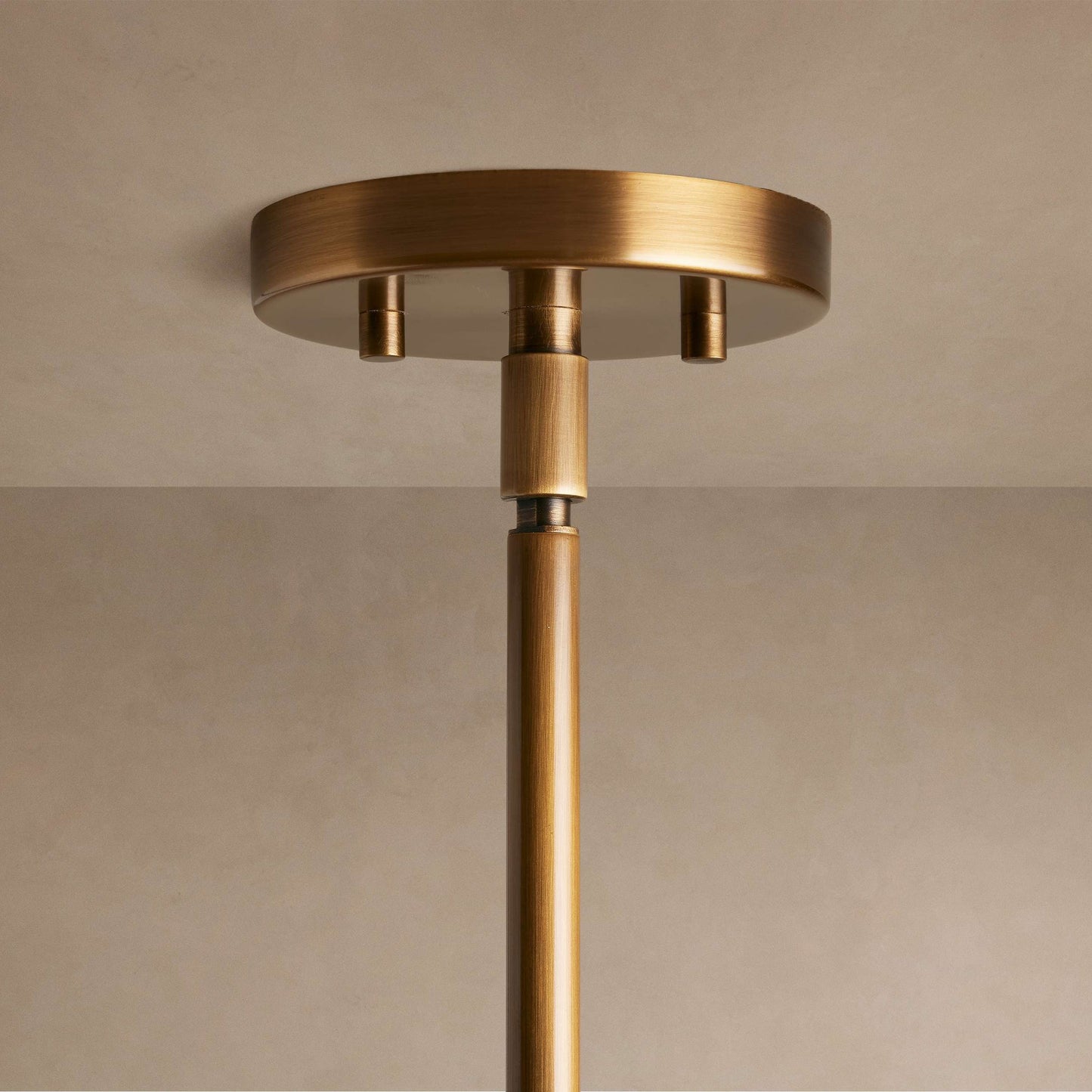 Pendant Lamp Art Deco with Double Glass Globe and Brass Finish