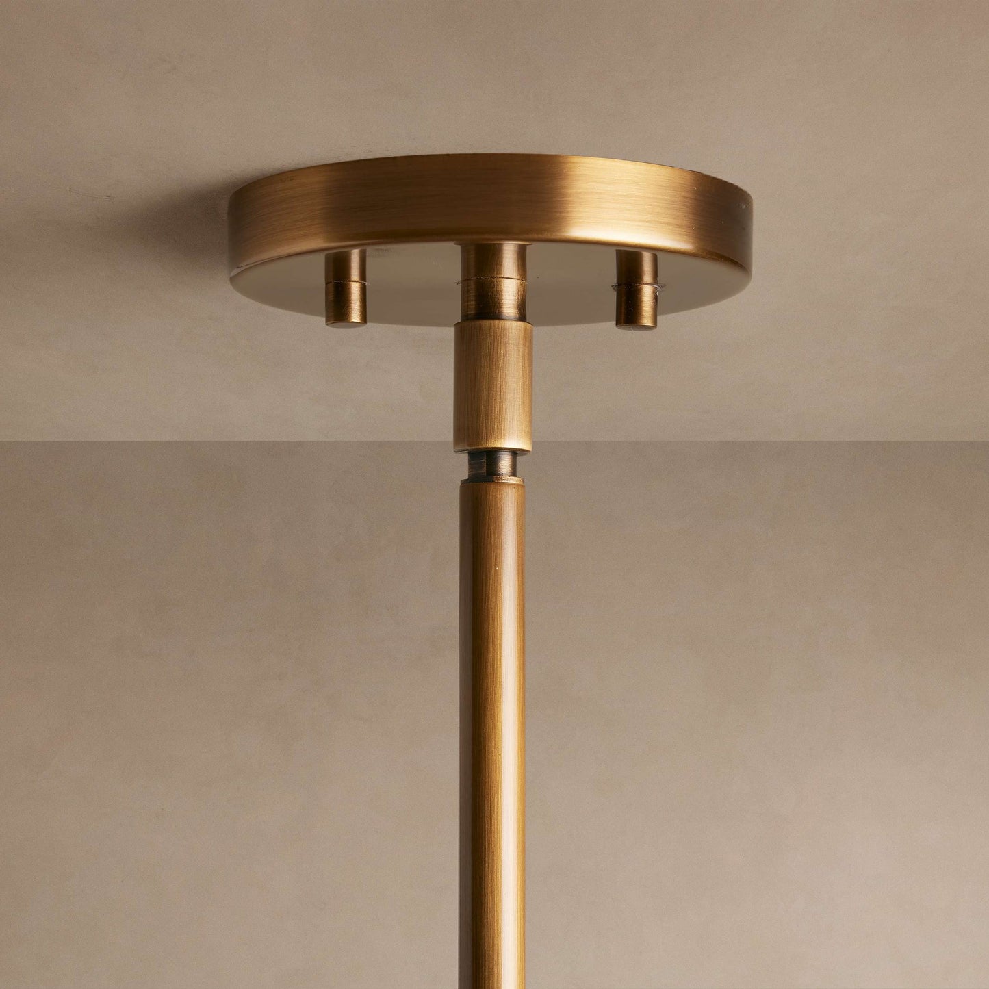 Pendant Lamp Art Deco with Double Glass Globe and Brass Finish
