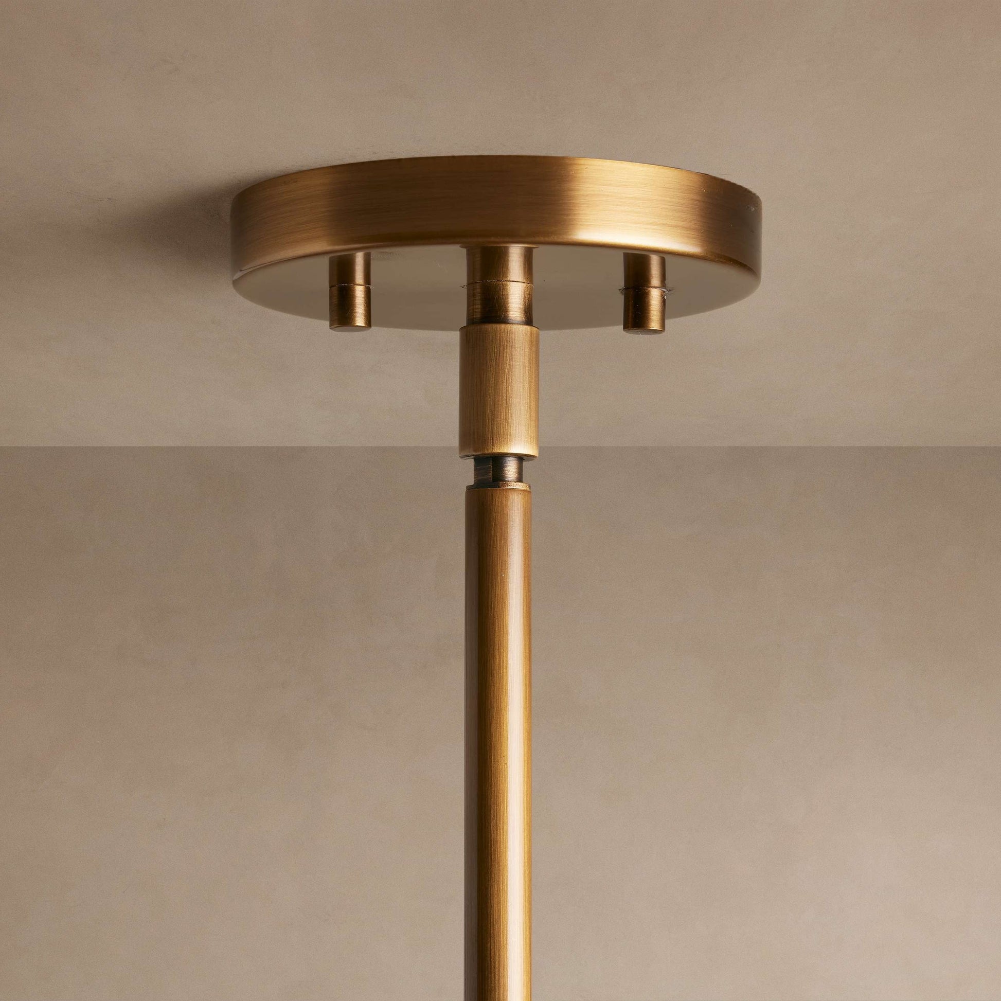 Pendant Lamp Art Deco with Double Glass Globe and Brass Finish