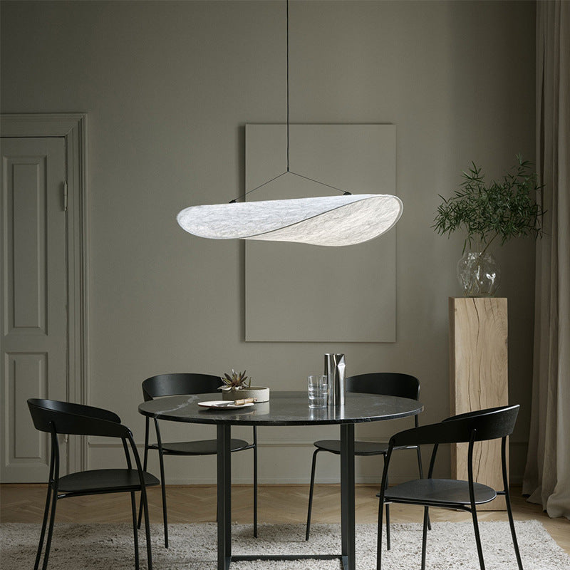Pendant Lamp Minimalist Cloud Shape with Integrated LED and Adjustable Height