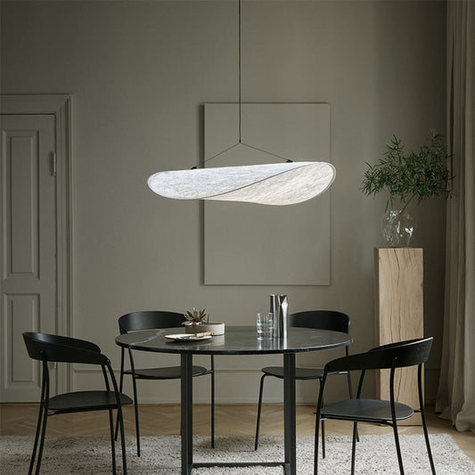 Pendant Lamp Minimalist Cloud Shape with Integrated LED and Adjustable Height