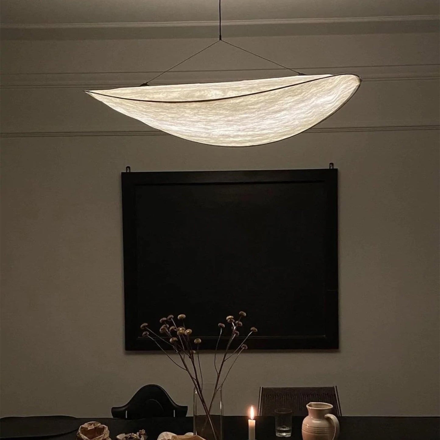 Pendant Lamp Minimalist Cloud Shape with Integrated LED and Adjustable Height