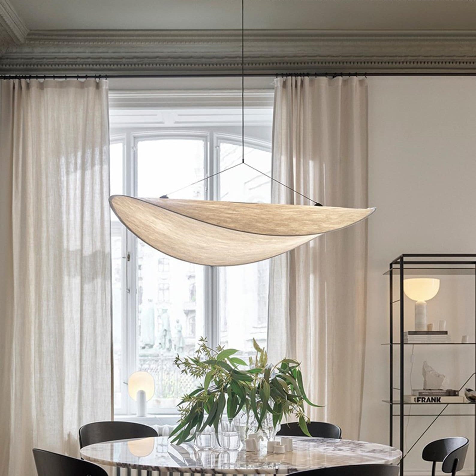 Pendant Lamp Minimalist Cloud Shape with Integrated LED and Adjustable Height