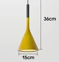 Pendant Lamp Minimalist with Cone Shade and Adjustable Cord