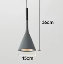 Pendant Lamp Minimalist with Cone Shade and Adjustable Cord