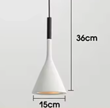 Pendant Lamp Minimalist with Cone Shade and Adjustable Cord