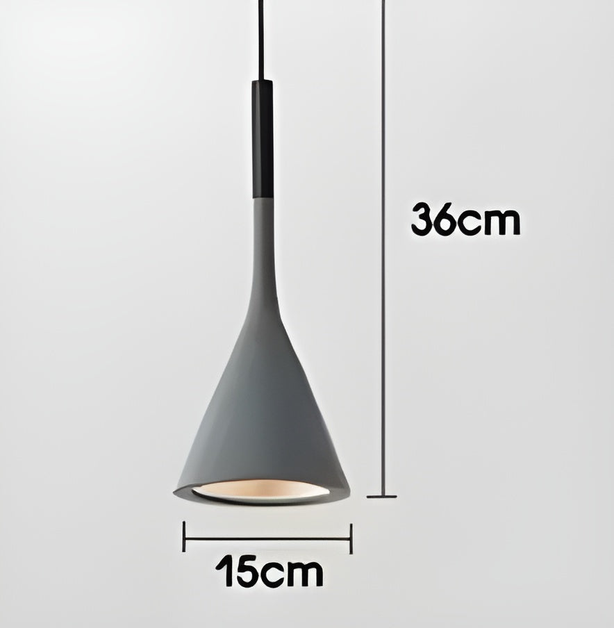 Pendant Lamp Minimalist with Cone Shade and Adjustable Cord
