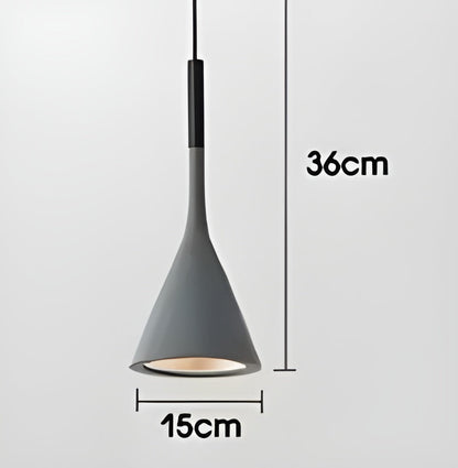 Pendant Lamp Minimalist with Cone Shade and Adjustable Cord