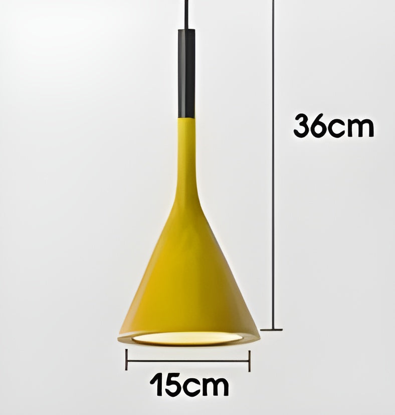 Pendant Lamp Minimalist with Cone Shade and Adjustable Cord