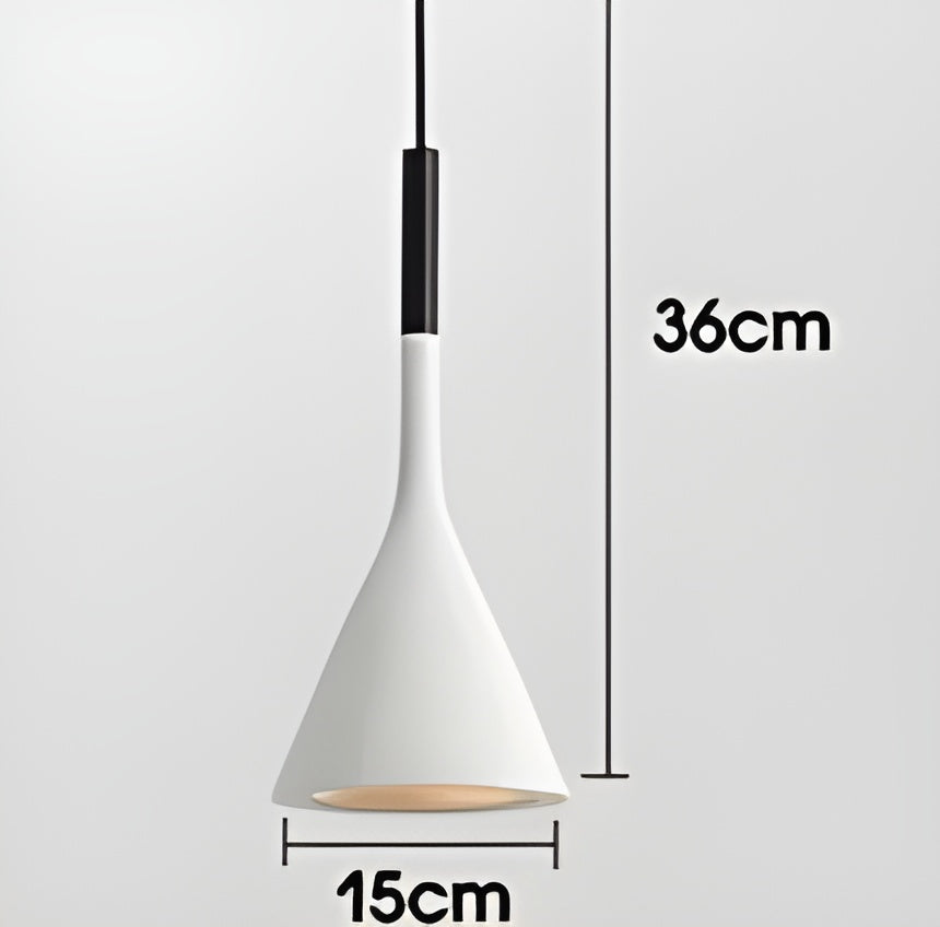 Pendant Lamp Minimalist with Cone Shade and Adjustable Cord