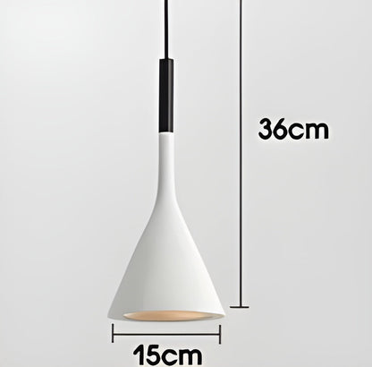 Pendant Lamp Minimalist with Cone Shade and Adjustable Cord