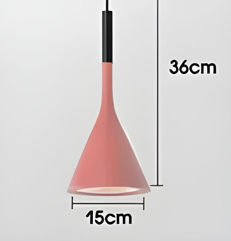 Pendant Lamp Minimalist with Cone Shade and Adjustable Cord