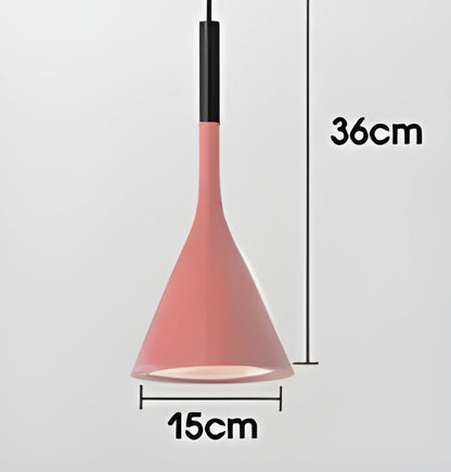 Pendant Lamp Minimalist with Cone Shade and Adjustable Cord