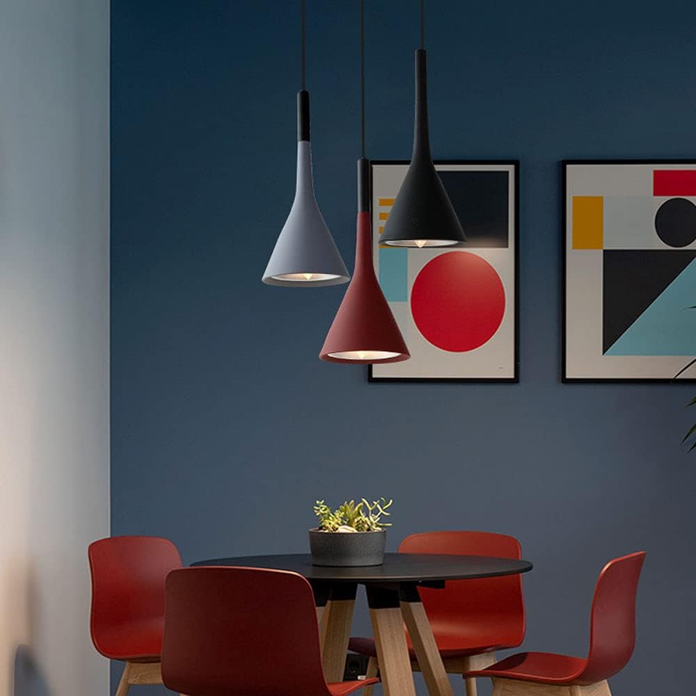 Pendant Lamp Minimalist with Cone Shade and Adjustable Cord
