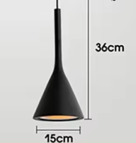 Pendant Lamp Minimalist with Cone Shade and Adjustable Cord