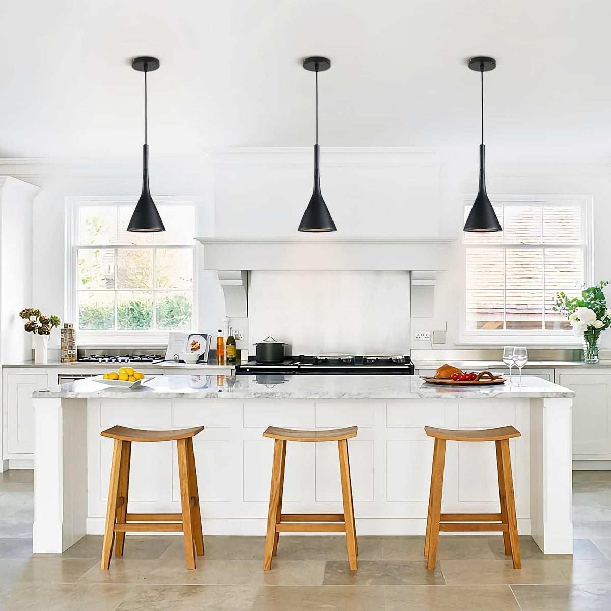 Pendant Lamp Minimalist with Cone Shade and Adjustable Cord