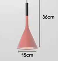 Pendant Lamp Minimalist with Cone Shade and Adjustable Cord
