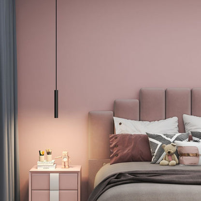 Pendant Lamp Minimalist with Slim Cylinder Shade and Hardwired LED