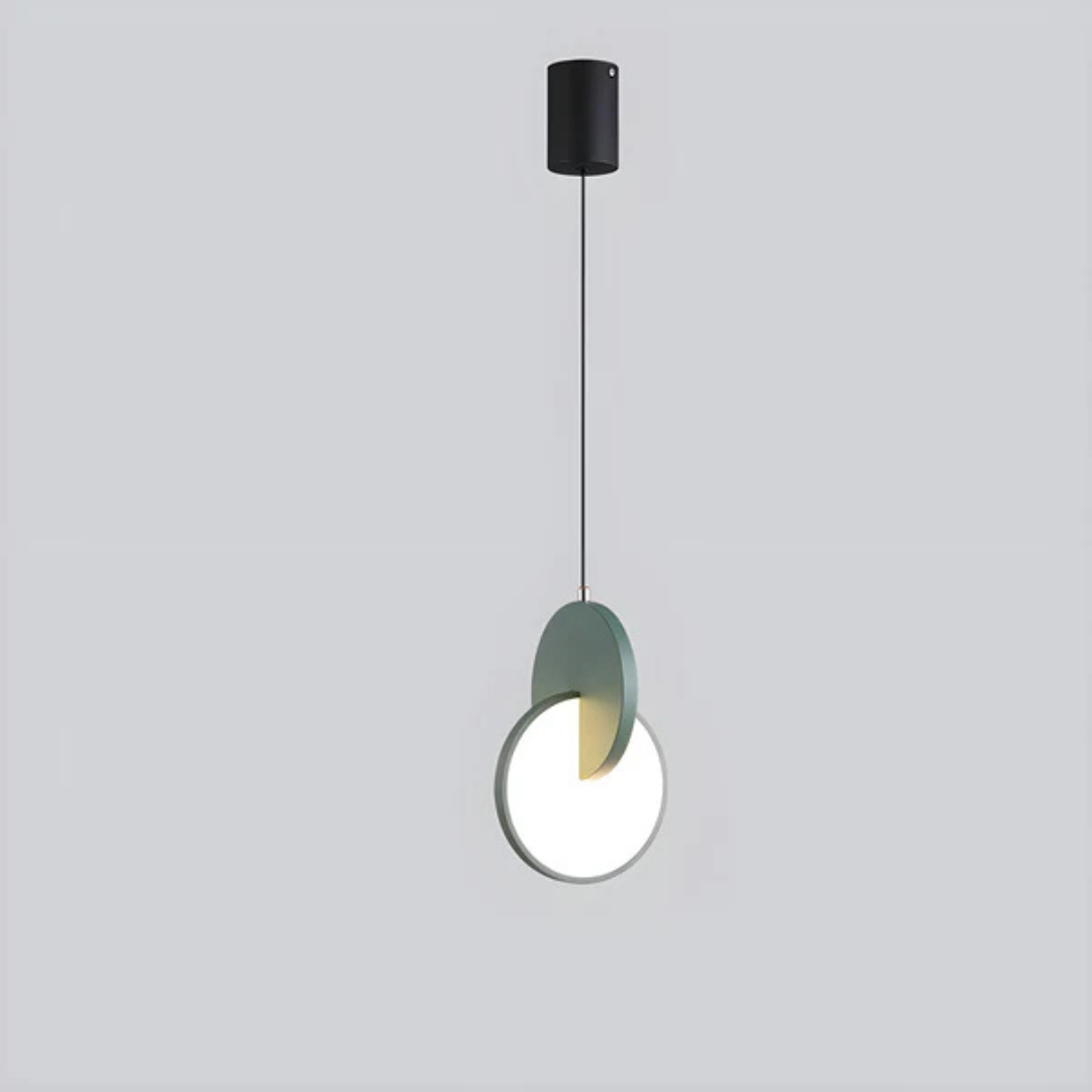 Pendant Lamp Modern Art Deco with Double Circle Design