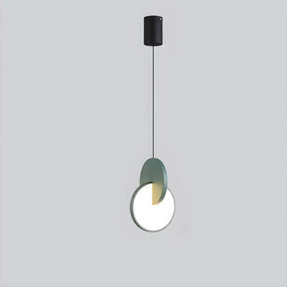Pendant Lamp Modern Art Deco with Double Circle Design