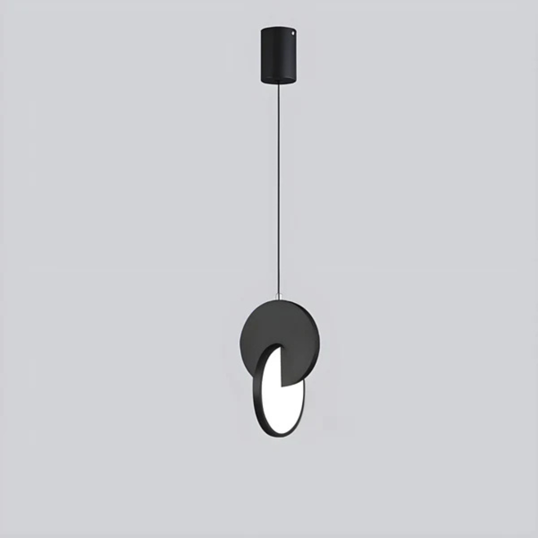 Pendant Lamp Modern Art Deco with Double Circle Design